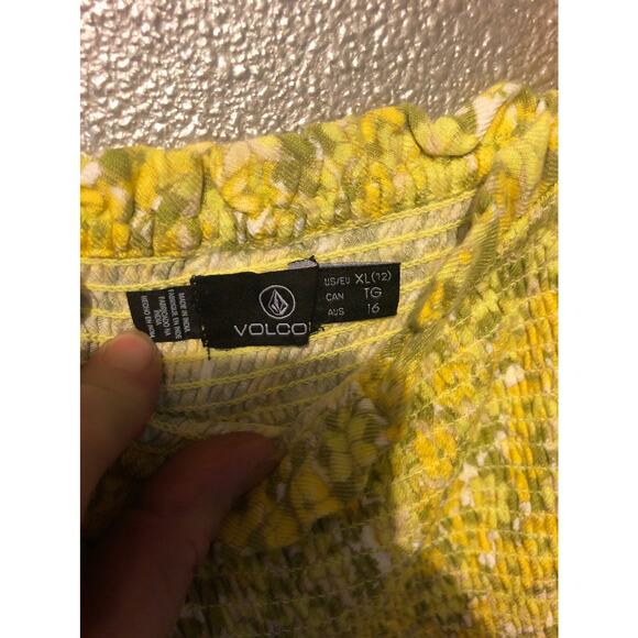 Volcom  Wanna Have Sun  Lime  CottageCore Hippie Girly Boho Summer Cami Top - Picture 5 of 6